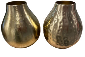 Metal vase d.12x15cm