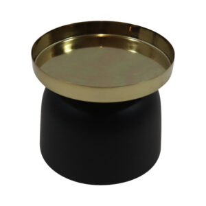 Metal pillar candle holder d.13x12.3cm