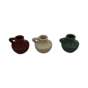 Dolomite taper candle holder jug 7.5x6.5x6.5cm
