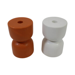 Dolomite taper candle holder d.10x15cm