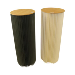 Paper table w/bamboo top d.30x79cm