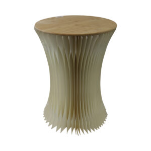 Paper table w/bamboo top d.40x56cm
