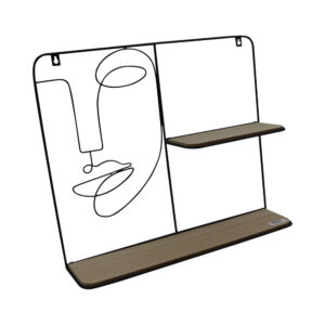 Metal foldable wall shelf 50x12.5x42cm