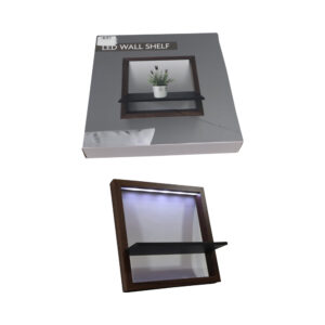 Mdf wall shelf w/Led 30x30x10cm
