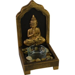Mdf tealight holder 9x9.5x16.5cm