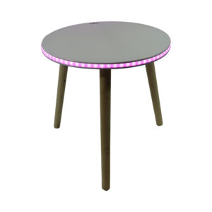 MDF table w/neon light d.40x40cm with remote