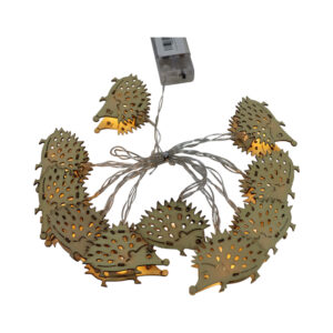 Led light string wooden hedgehog 165cmL