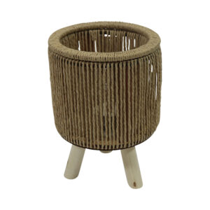 Wooden candle holder d.18.5x26cm