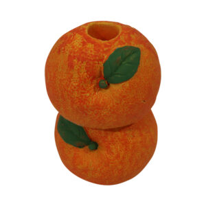 Cement taper candle holder 9.5x8.5x15cm