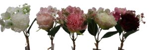 Peony + hydrangea bush 29cmH