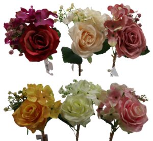 Rose + hydrangea bush 30cmH