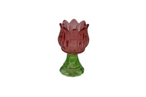 Glass tealight holder d.7.5x12cm