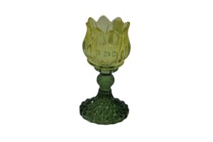 Glass tealight holder d.8x15cm