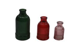 Glass bottle/vase S/3