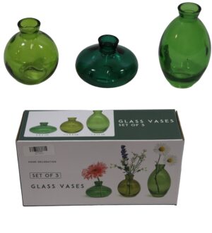 Glass vase S/3
