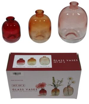 Glass vase S/3