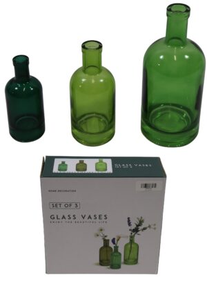 Glass vase S/3