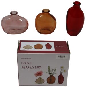 Glass vase S/3