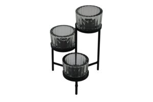 Metal tealight holder 11x10x16cm