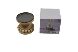 Mdf pillar candle holder d.10x9cm
