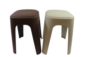 PP stool with PVC top 37x37x49cm