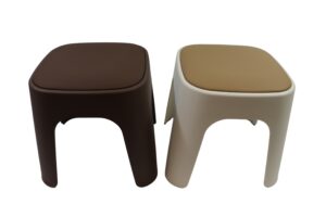 PP stool with PVC top 31x31x29.5cm
