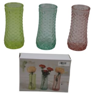Glass vase S/3