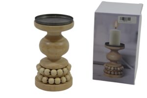 Mdf pillar candle holder d.10x18cm