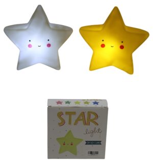 Plastic star w/Led 13x5x13cm
