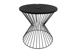 Metal outdoor table w/solar d.40x40cm
