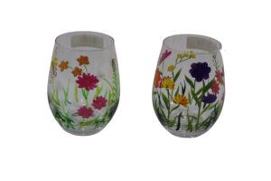 Glass tealight holder d.10x12.5cm