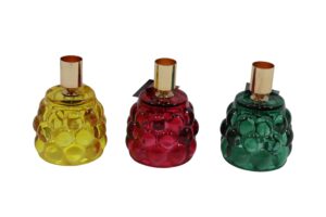 Glass taper candle holder d.8x11cm
