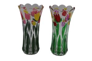 Glass vase d.12x23.5cm