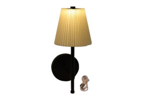 Metal wall Led lamp w/fabric shade 16x11x28cm