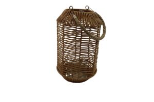 Plastic lantern w/glass d.20x35cm