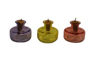 Glass vase w/Led cork d.8x12cm