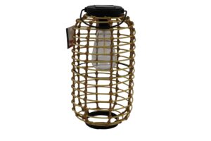 Plastic lantern w/solar d.17x30cm