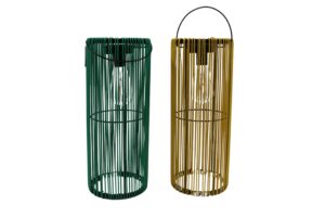 Plastic lantern w/solar d.16x41cm