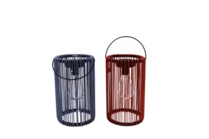 Plastic lantern w/solar d.15x26cm