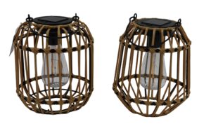 Plastic lantern w/solar d.18.5x23cm