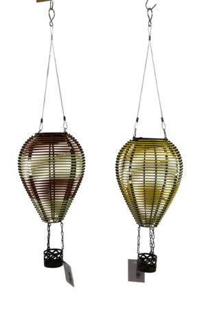 Plastic hot air balloon w/solar d.13x50cm