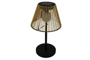 Metal solar table lamp w/plastic rope shade d.22.5x40cm