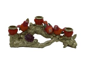 Polyresin taper candle holder 28.5x9.5x11.5cm