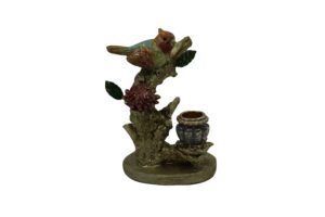 Polyresin taper candle holder 12.5x11x16.5cm