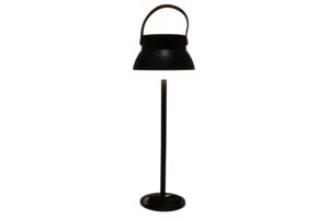 Metal solar table lamp w/plastic shade d.13x36.5cm