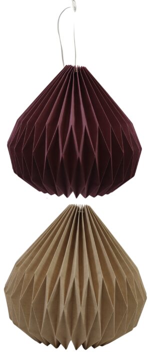 Linen origami lamp d.41x38cm