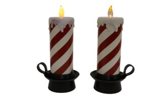 Plastic candle w/Led 15x12.5x30cm