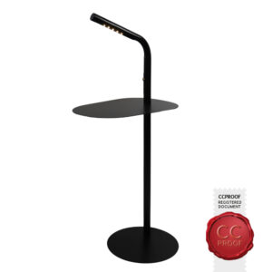 Metal table w/Led 35x25x79cm