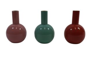 Metal taper candle holder d.11x17cm