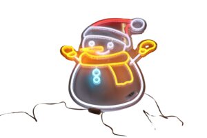 Neon light snowman 37.5x1.6x38cm